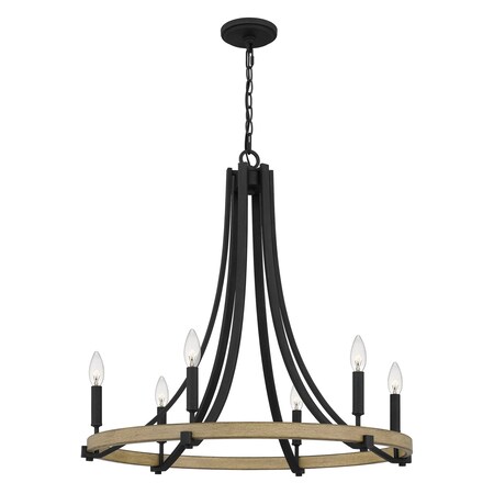 Quoizel Colombes 6-Light Grey Ash Chandelier CMS5028GK